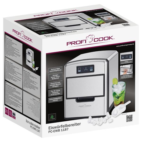 ProfiCook PC-EWB 1187 Eiswürfelbereiter, Sensor Touch inox (501187)