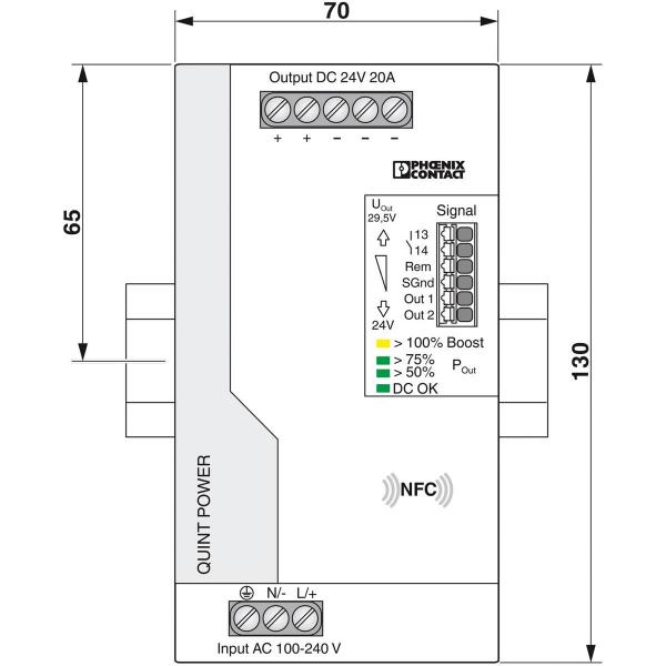 Phoenix Contact Stromversorgung - QUINT4-PS/1AC/24DC/20, 20A, 480W (2904602)