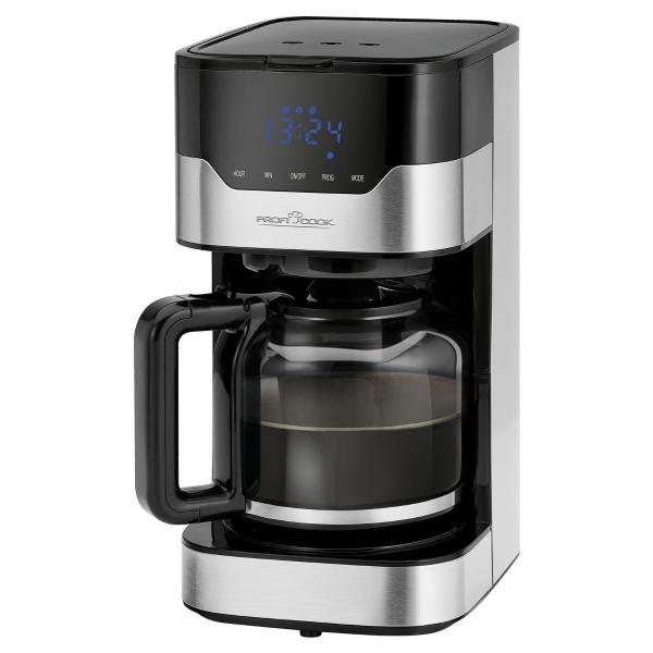 ARDEBO.de ProfiCook PC-KA 1169 Kaffeeautomat, Sensor Touch, 1,5 L, 24-Stunden-Zeitschaltuhr, inox (501169)