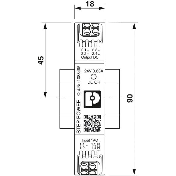 Phoenix Contact Stromversorgung - STEP3-PS/1AC/24DC/0.63/PT, 15W (1088495)