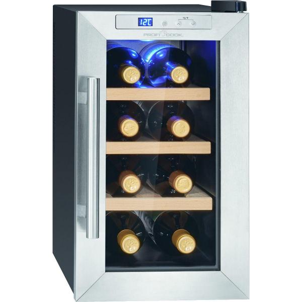 ProfiCook PC-WK 1233 Glastürkühlschrank, 23 L, 43 cm breit, Anti-Vibrationssystem, Thermoelektrische Kühlung, schwarz