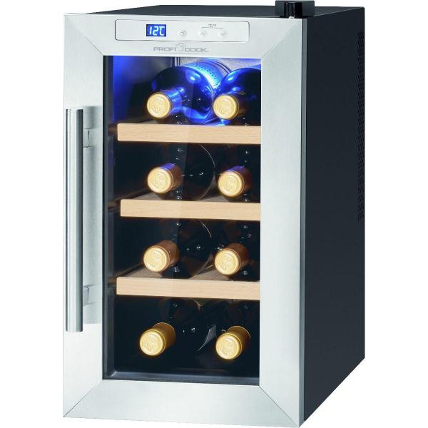 ProfiCook PC-WK 1233 Glastürkühlschrank, 23 L, 43 cm breit, Anti-Vibrationssystem, Thermoelektrische Kühlung, schwarz