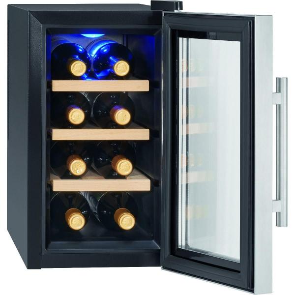 ProfiCook PC-WK 1233 Glastürkühlschrank, 23 L, 43 cm breit, Anti-Vibrationssystem, Thermoelektrische Kühlung, schwarz