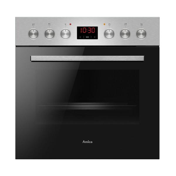 Amica EHI 935 611 E EEK: A Einbauherd-Set mit Indiuktionskochfeld, 59,5 cm breit, 65 L, Ankochautomatik, SensorControl Timer, edelstahl