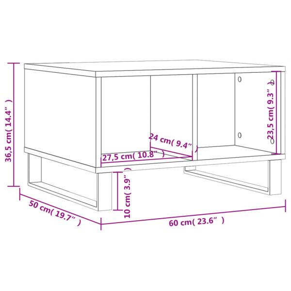 Couchtisch Grau Sonoma 60x50x36,5 cm Holzwerkstoff