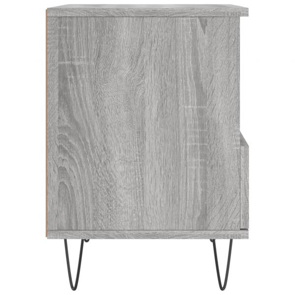 Nachttische 2 Stk. Grau Sonoma 40x35x50 cm Holzwerkstoff