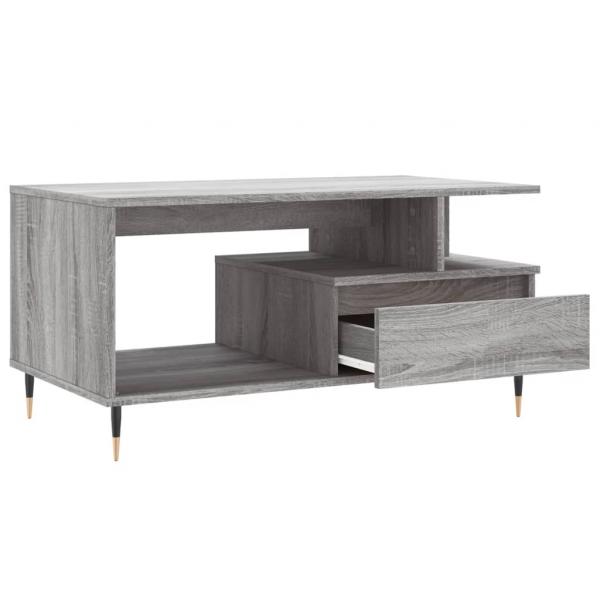 Couchtisch Grau Sonoma 90x49x45 cm Holzwerkstoff