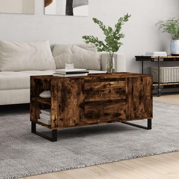 ARDEBO.de - Couchtisch Räuchereiche 102x44,5x50 cm Holzwerkstoff