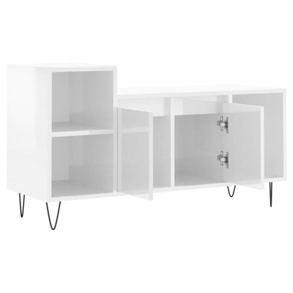 TV-Schrank Hochglanz-Weiß 100x35x55 cm Holzwerkstoff