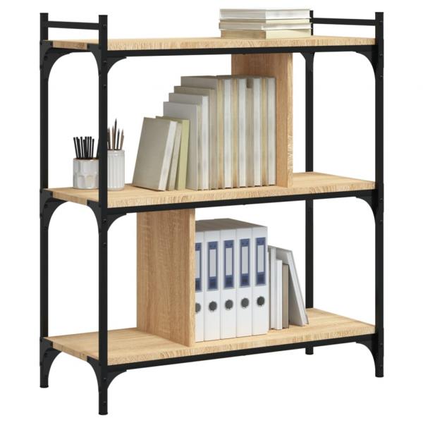 Bücherregal 3 Böden Sonoma-Eiche 76x32x88 cm Holzwerkstoff