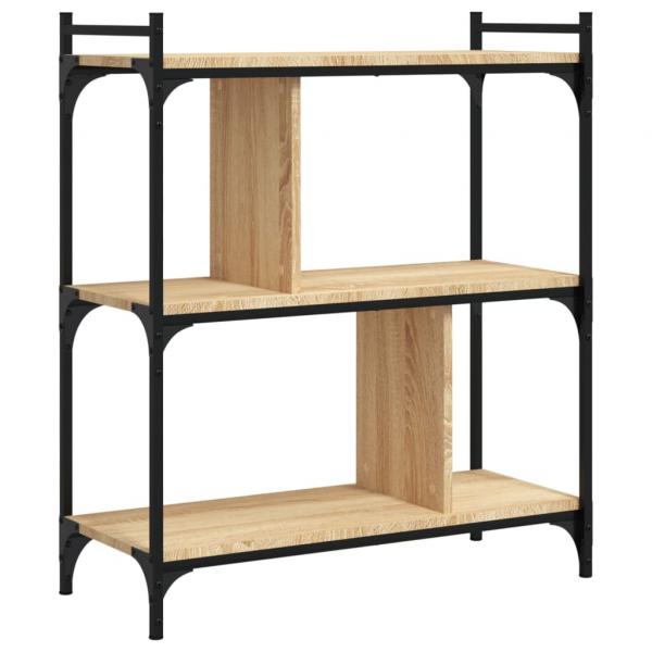 Bücherregal 3 Böden Sonoma-Eiche 76x32x88 cm Holzwerkstoff