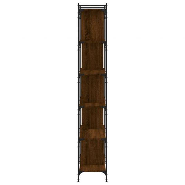 Bücherregal 6 Böden Braun Eiche-Optik 76x32x192cm Holzwerkstoff