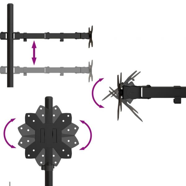 Monitorhalterung Schwarz Stahl VESA 75/100 mm