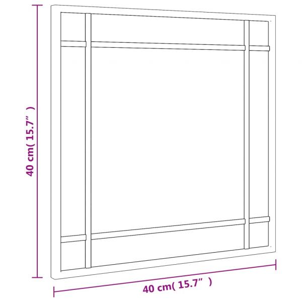 Wandspiegel Schwarz 40x40 cm Quadratisch Eisen