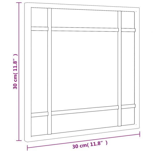 Wandspiegel Schwarz 30x30 cm Quadratisch Eisen