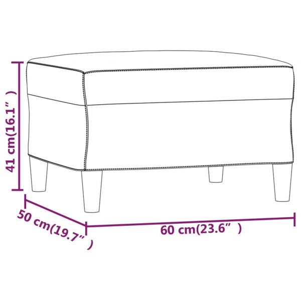 Fußhocker Schwarz 60x50x41 cm Samt