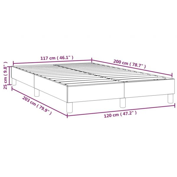 Bettgestell Dunkelbraun 120x200 cm Stoff