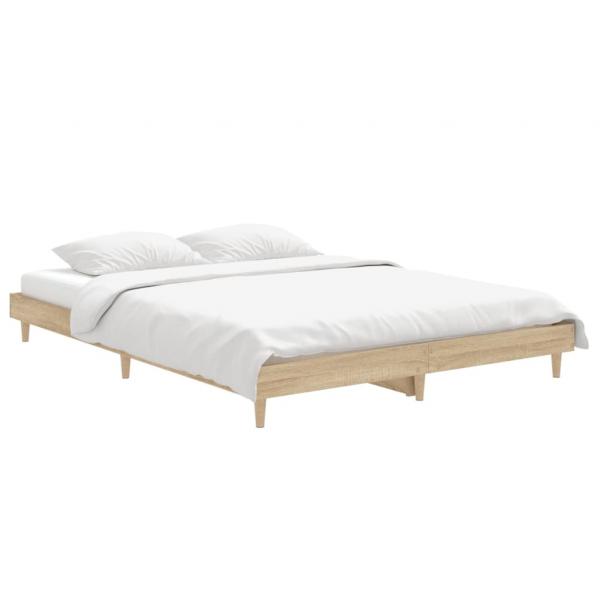 Bettgestell Sonoma-Eiche 140x190 cm Holzwerkstoff