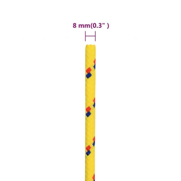 Bootsseil Gelb 8 mm 100 m Polypropylen