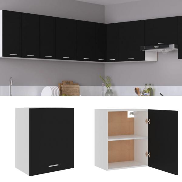 Hängeschrank Schwarz 50x31x60 cm Holzwerkstoff