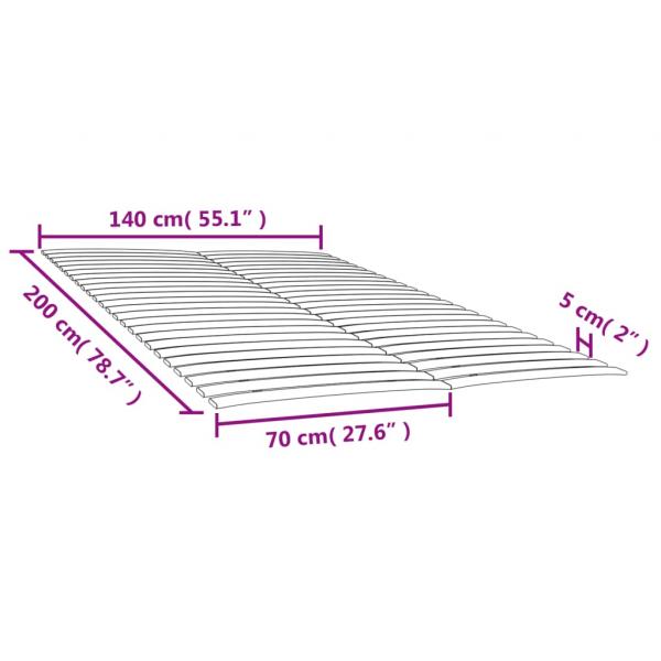 Lattenroste mit 48 Latten 2 Stk. 70x200 cm