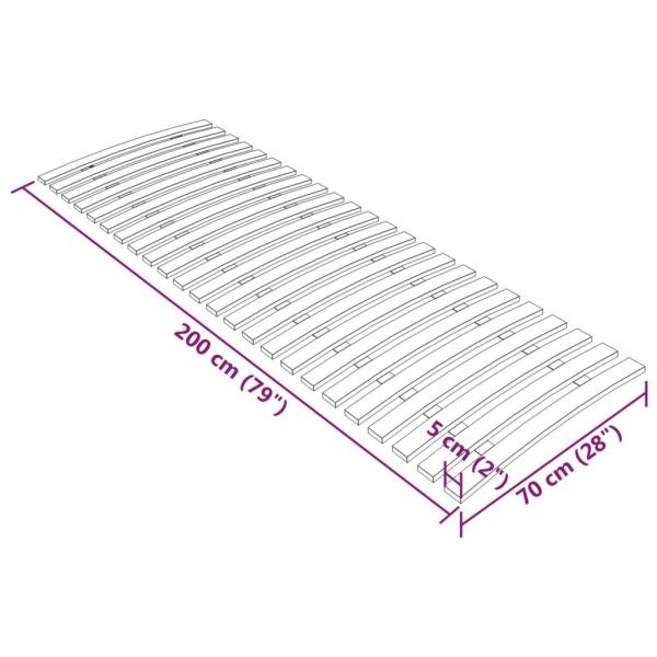 Lattenrost mit 24 Latten 70x200 cm