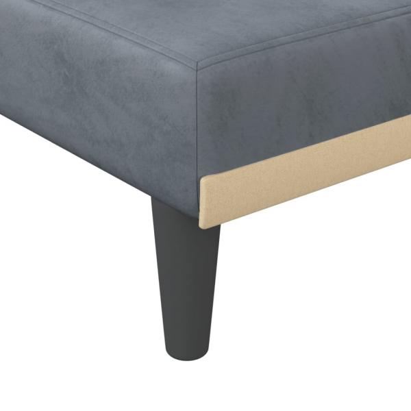 Schlafsofa in L-Form Dunkelgrau 271x140x70 cm Samt