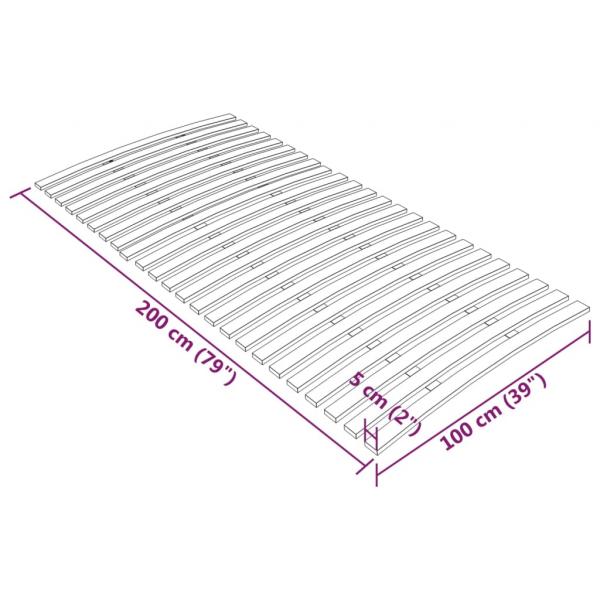 Lattenrost mit 24 Latten 100x200 cm