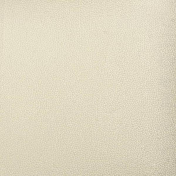 Sessel mit Hocker Creme 60 cm Kunstleder