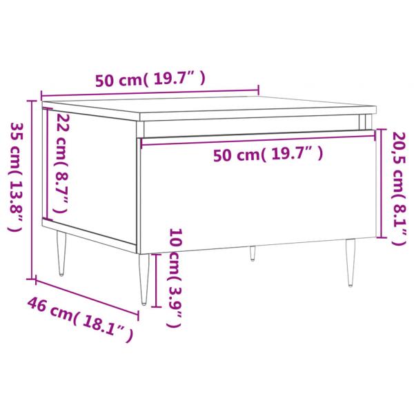 Couchtische 2 Stk. Schwarz 50x46x35 cm Holzwerkstoff