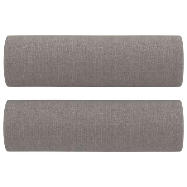 2-Sitzer-Sofa mit Zierkissen Taupe 140 cm Stoff