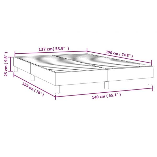 Bettgestell Grün 140x190 cm Stoff