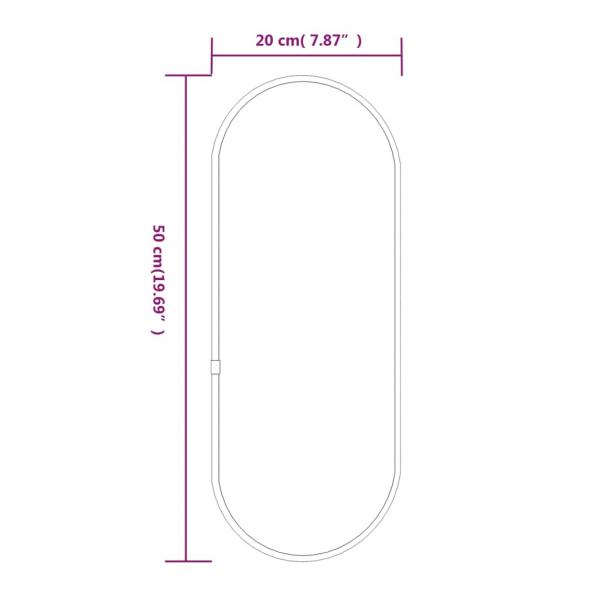 Wandspiegel Silbern 50x20 cm Oval