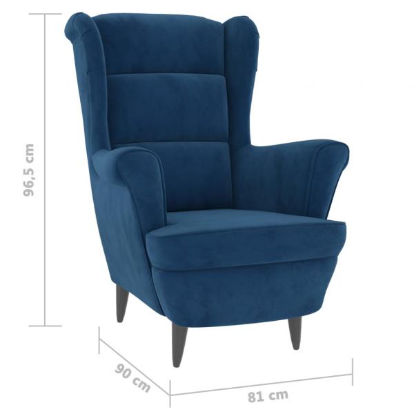 Sessel Blau Samt