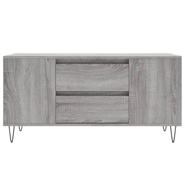 Couchtisch Grau Sonoma 102x44,5x50 cm Holzwerkstoff