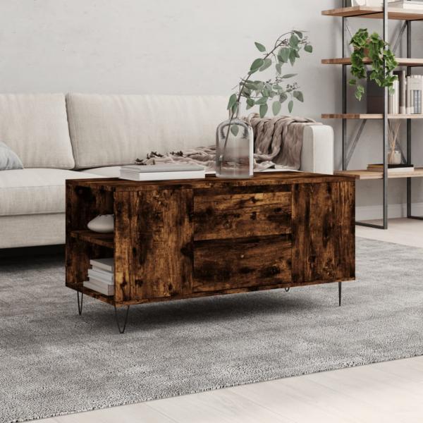 ARDEBO.de - Couchtisch Räuchereiche 102x44,5x50 cm Holzwerkstoff