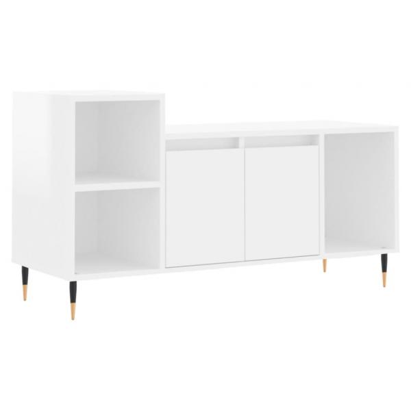 TV-Schrank Hochglanz-Weiß 100x35x55 cm Holzwerkstoff