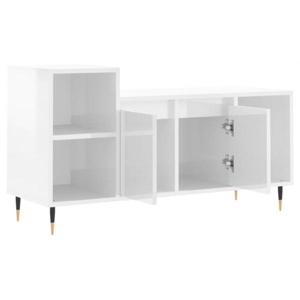 TV-Schrank Hochglanz-Weiß 100x35x55 cm Holzwerkstoff