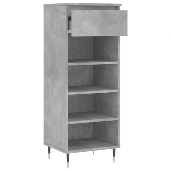 Schuhschrank Betongrau 40x36x105 cm Holzwerkstoff