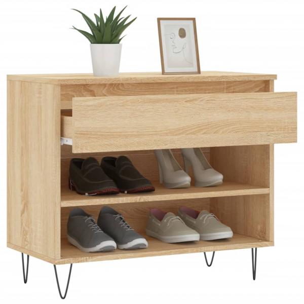 Schuhregal Sonoma-Eiche 70x36x60 cm Holzwerkstoff