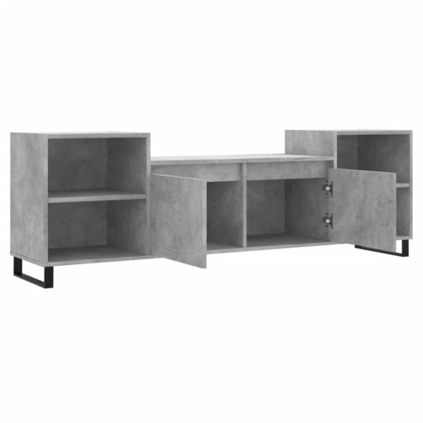 TV-Schrank Betongrau 160x35x55 cm Holzwerkstoff