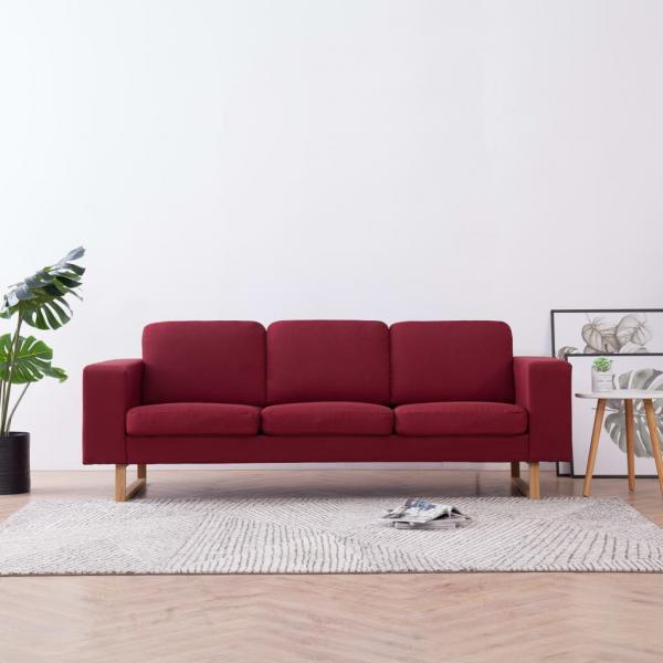 ARDEBO.de - 3-Sitzer-Sofa Stoff Weinrot