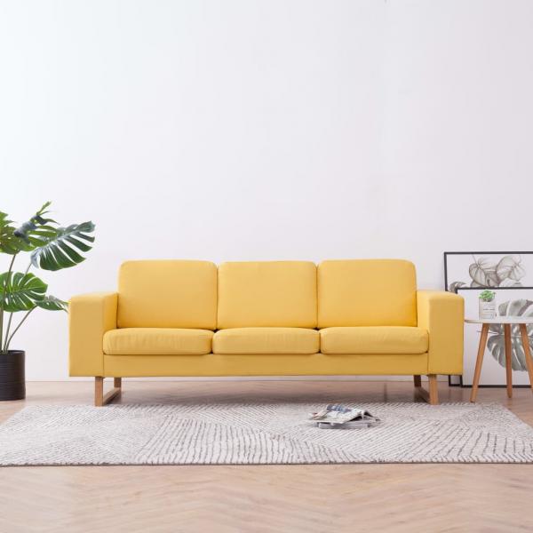 ARDEBO.de - 3-Sitzer-Sofa Stoff Gelb