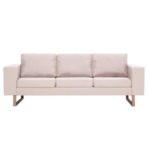 3-Sitzer-Sofa Stoff Cremeweiß