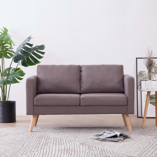 ARDEBO.de - 2-Sitzer-Sofa Stoff Taupe