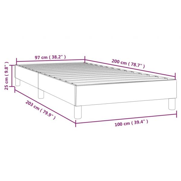 Bettgestell Dunkelbraun 100x200 cm Stoff