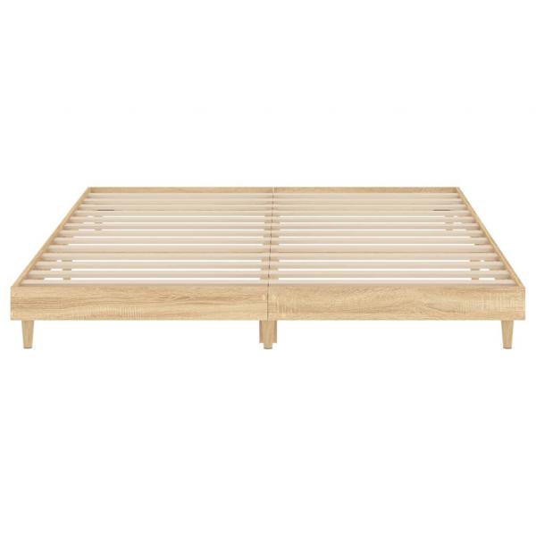 Bettgestell Sonoma-Eiche 160x200 cm Holzwerkstoff