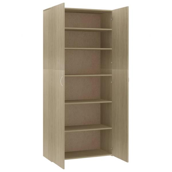 Schuhschrank Sonoma-Eiche 80x35,5x180 cm Holzwerkstoff