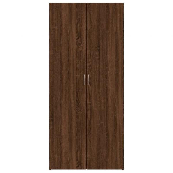 Schuhschrank Braun Eichen-Optik 80x35,5x180 cm Holzwerkstoff