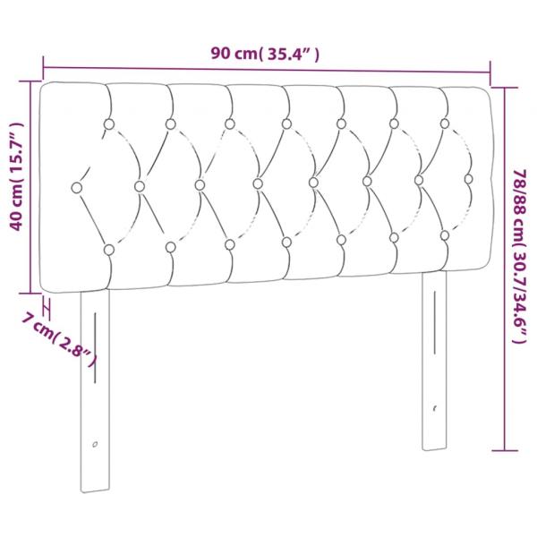 Kopfteil Dunkelblau 90x7x78/88 cm Samt